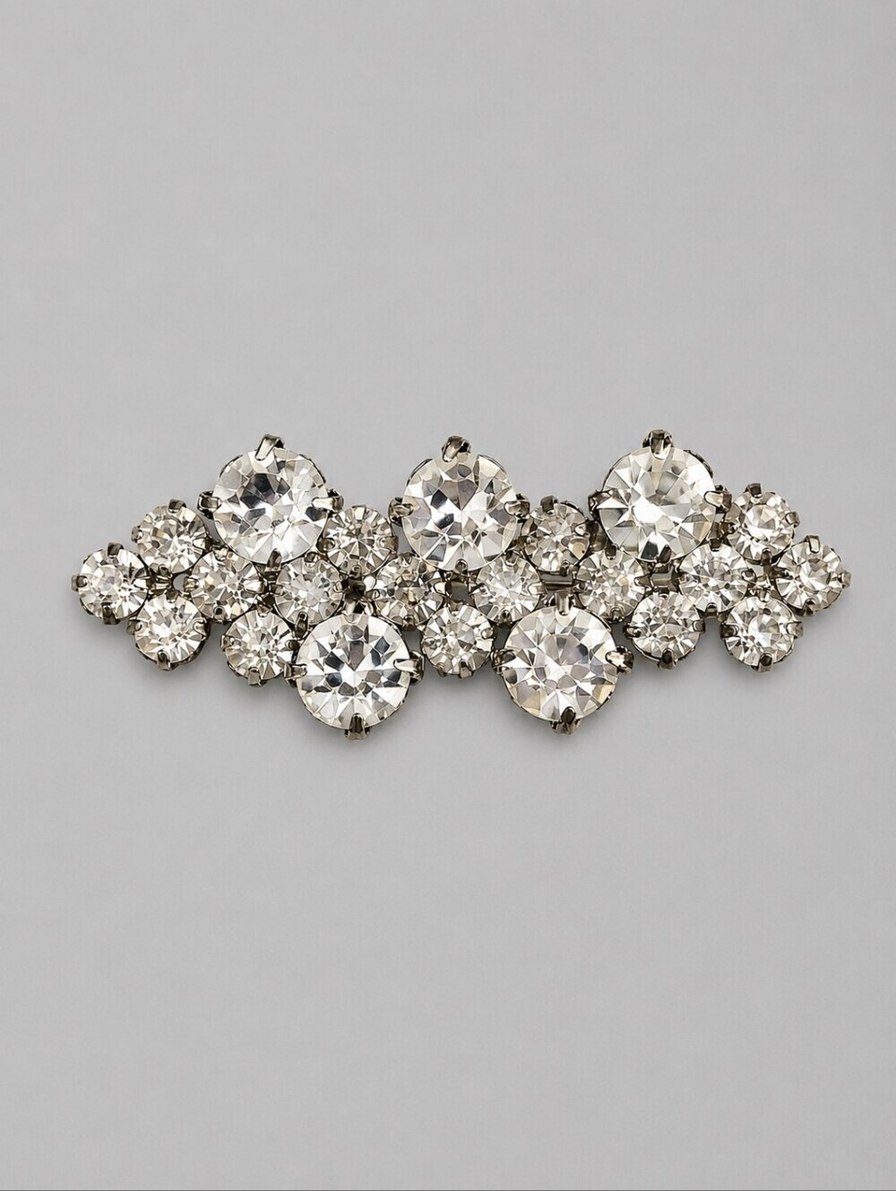 Vintage Rhinestone Bling Cluster Formal Bridal Brooch
